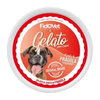 FIDOVET Eis mit Erdbeergeschmack für Hunde 40gr.