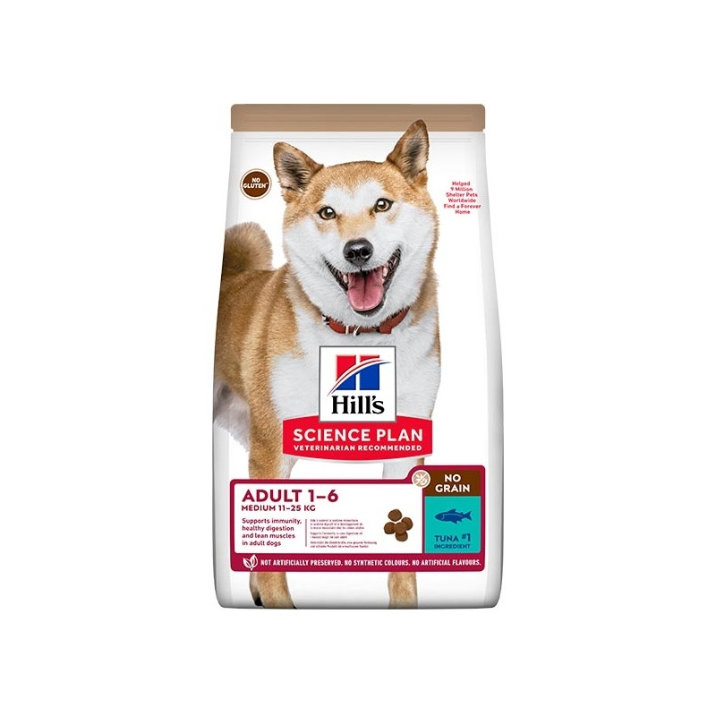 Hill's Pet Nutrition - Science Plan No Grain Adult Medium con Tonno 12KG - 