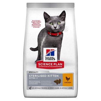 Hill's Pet Nutrition - Science Plan Kitten Sterilised Cat con Pollo 1,5 kg