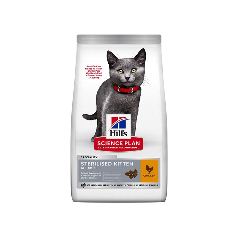 Hill's Pet Nutrition - Science Plan Kitten Sterilised Cat con Pollo 1,5 kg - 