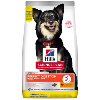 Hill's Pet Nutrition - Science Plan Perfect Digestion Small & Mini Adult 1+ con Pollo e Riso Integrale 1.50KG