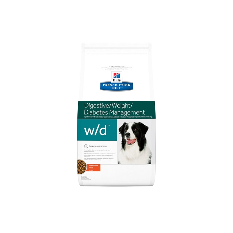 Hill's Pet Nutrition - Prescription Diet w/d Digestive/Weight/Diabetes Management 10KG - 