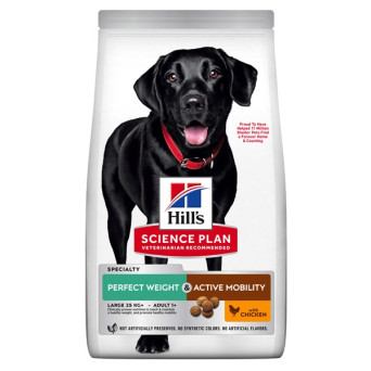 Hill's Pet Nutrition – verschreibungspflichtige Diät, perfektes Gewicht + aktive Mobilität, groß, 12 kg