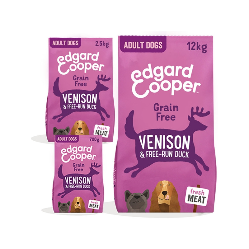 Edgard&Cooper - Adult Fresh Venison and Free Range Duck Without Grains 700 gr. - 