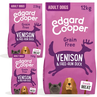 Edgard&Cooper - Adult Fresh Meat of Deer and Free Range Duck Grain Free 2.5 KG