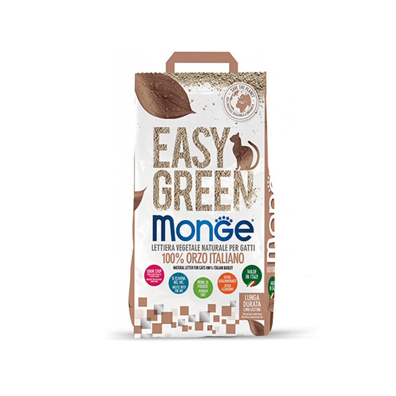 Monge - Lettiera Easy Green 100% Orzo Italiano 10 LT - 