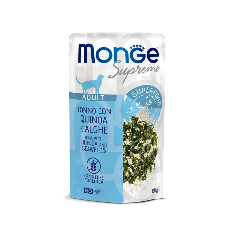 Monge - Supreme Adult Pezzetti di Tonno con Quinoa e Alghe 80 gr. - 