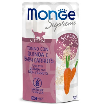 Monge - Supreme Kitten Pezzetti di Tonno con Quinoa e Carote Baby 80 gr. - 