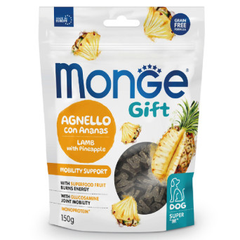 Monge - Snack Geschenk Hund Erwachsene Super M Mobilitätsunterstützung Agnello con Ananas 150 gr.