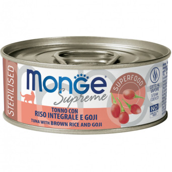 Monge - Supreme Sterilized Adult Cat Tuna Brown Rice and Goji 80 gr.