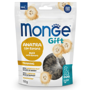 Monge - Snack Gift Dog Adult Super M Training Anatra con Banana 150 gr.