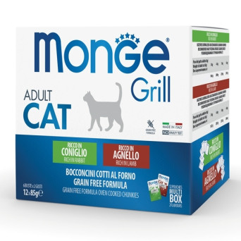 Monge - Grill Adult Multibox Mix Rabbit - Lamb 12 x 85 Gr.