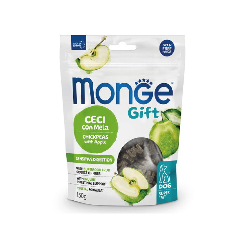 Monge - Snack Geschenk Hund Adult Super M Sensitive Digestion Ceci con Mela 150 gr. - 