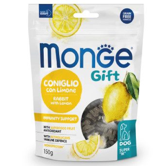 Monge - Snack Geschenk Hund Erwachsener Super M Immunitätsunterstützung Coniglio con Limone 150 gr.