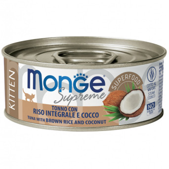 Monge - Supreme Kitten Cat Tonno Riso Integrale e Cocco 80 gr.