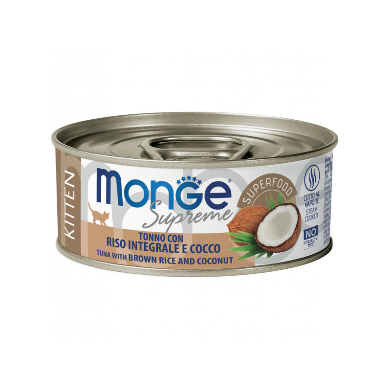 Monge - Supreme Kitten Cat Tonno Riso Integrale e Cocco 80 gr. - 