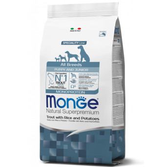 Monge - Natural Superpremium All Breeds Puppy & Junior Natural Superpremium Trout with Rice and Potatoes 2.50 KG