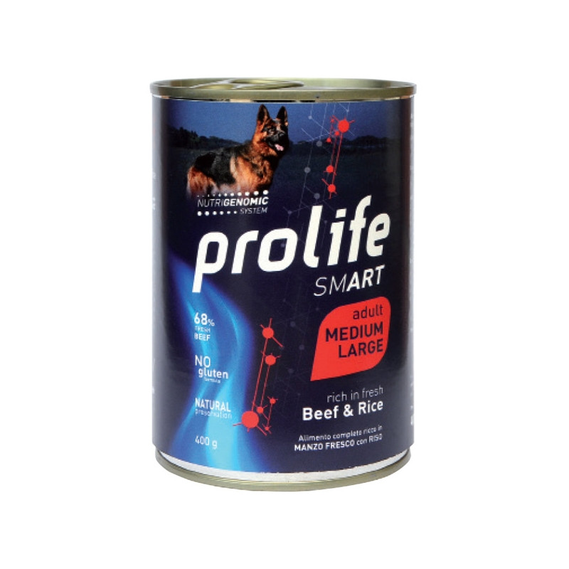 Prolife - Smart Adult Medium/Large Beef & Rice Umido 800gr. - 