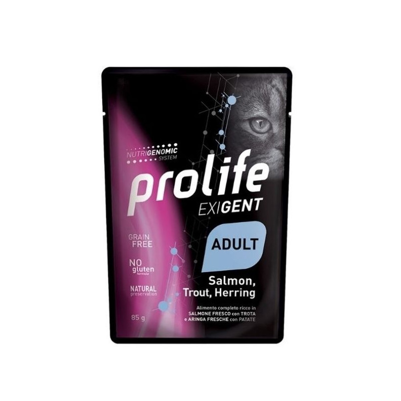 Prolife - Exigent Adult Lachsforelle und Hering 12x85gr - 