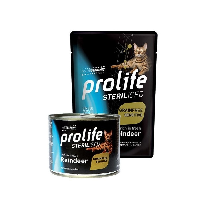 Prolife - Sterilised Grain Free Adult Reindeer 200gr - 