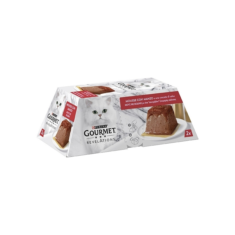 Nestle' Purina - Gourmet Revelations Mousse mit Rindfleisch und einer Kaskade Sauce Multipack 2x57gr - 