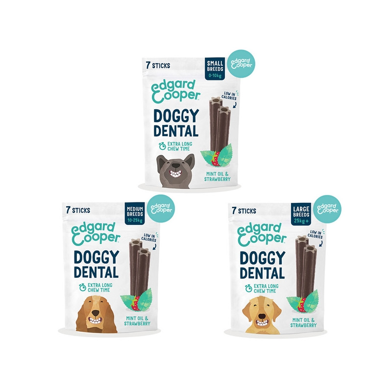 Edgard&Cooper - Doggy Dental Erdbeere und Minze groß +25 kg - 