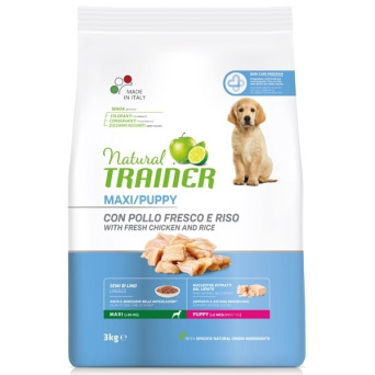 Trainer - Natural Puppy Maxi con Pollo Fresco e Riso 3KG - 