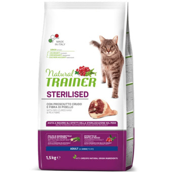 Trainer - Natural Adult Sterilized with Raw Ham and Pea Fiber 10KG