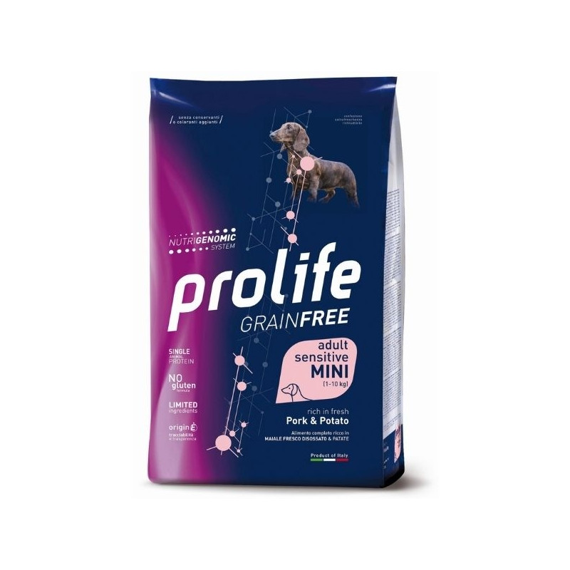 Prolife - Grain Free Adult Mini Sensitive Pork & Potato 600gr - 