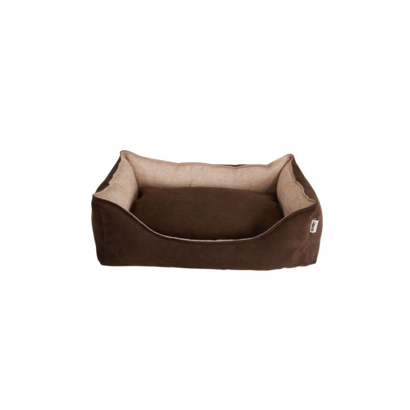 Fabotex – Elite-Hundehütte in Braun und Beige, rechteckig, mit doppelter Kissengröße. 3 - 120 x 81 x 28,5 cm - 