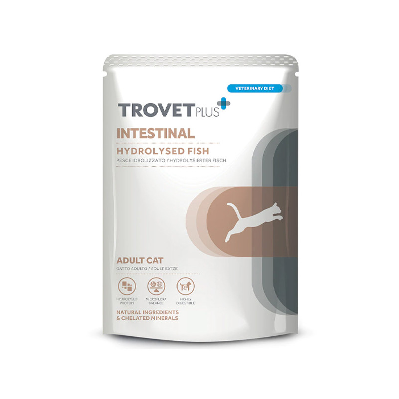 Trovet - Plus Cat Intestinal Frischer hydrolysierter Weißfisch 85gr - 