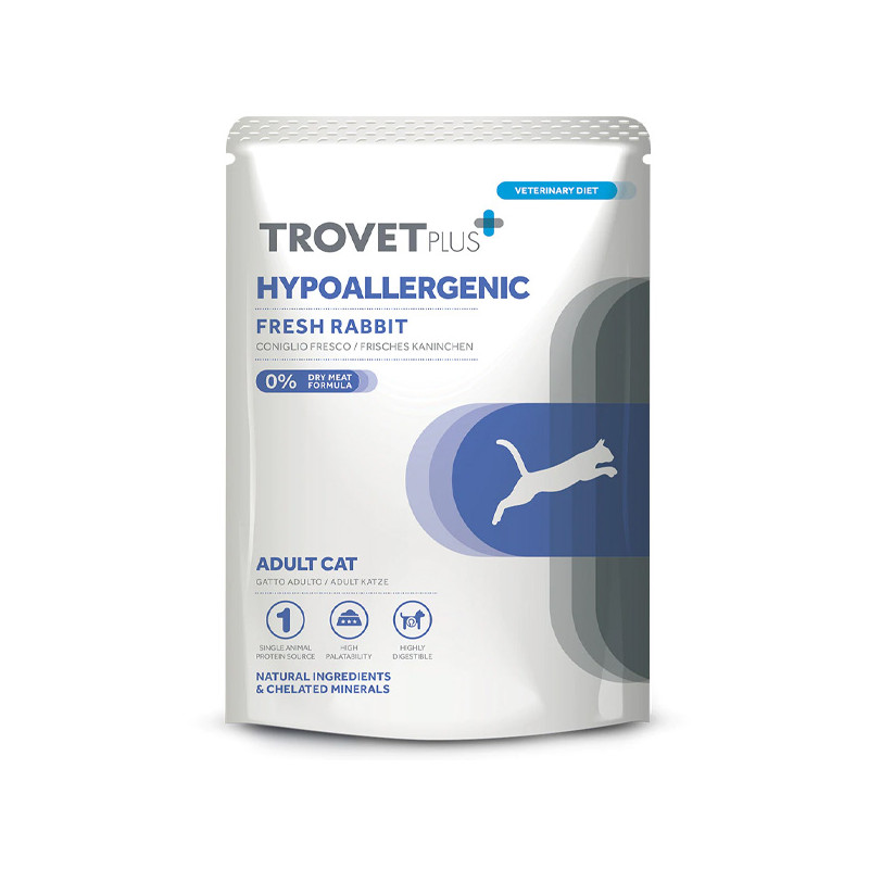 Trovet - Plus Cat Adult Hypoallergenic Coniglio Fresco 85gr - 