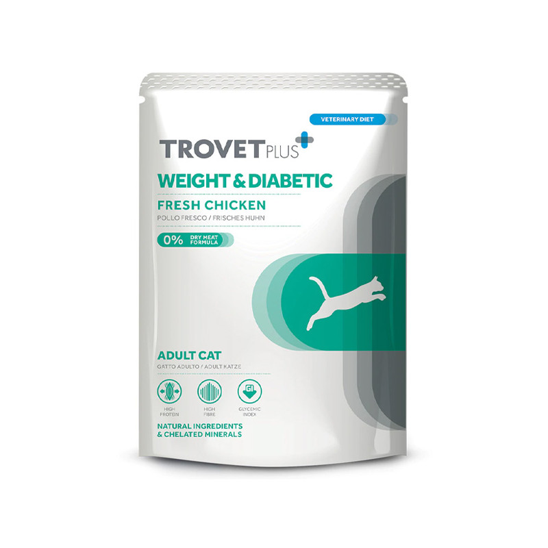 Trovet - Plus Cat Adult Weight & Diabetic Pollo Fresco 85gr - 