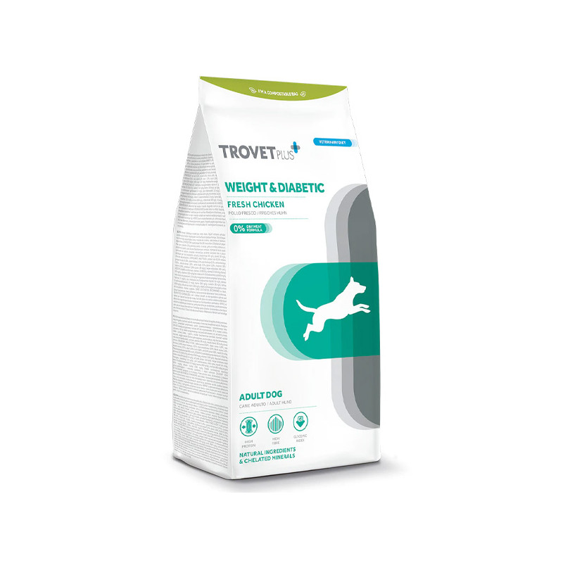 Trovet - Plus Dog Adult Weight & Diabetic Pollo Fresco 3kg - 