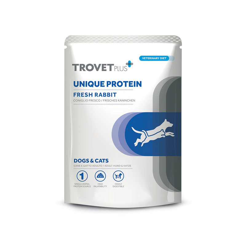 Trovet - Plus Dog Adult Unique Protein Coniglio Fresco 100gr - 