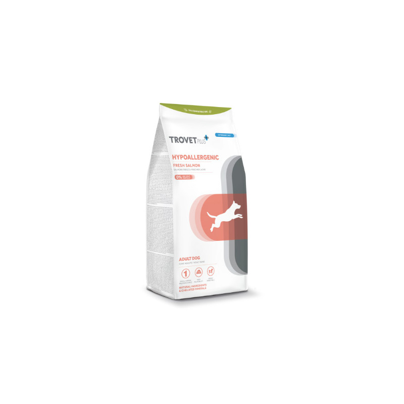 Trovet - Plus Hund für Erwachsene, hypoallergen, Lachs-Fresco, 3 kg - 