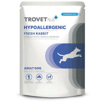 Trovet - Plus Hunde-Erwachsener, hypoallergen, Coniglio Fresco, 100 g