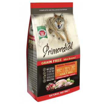 Primordial Adult mini quaglia e anatra Grain Free 6 kg - 