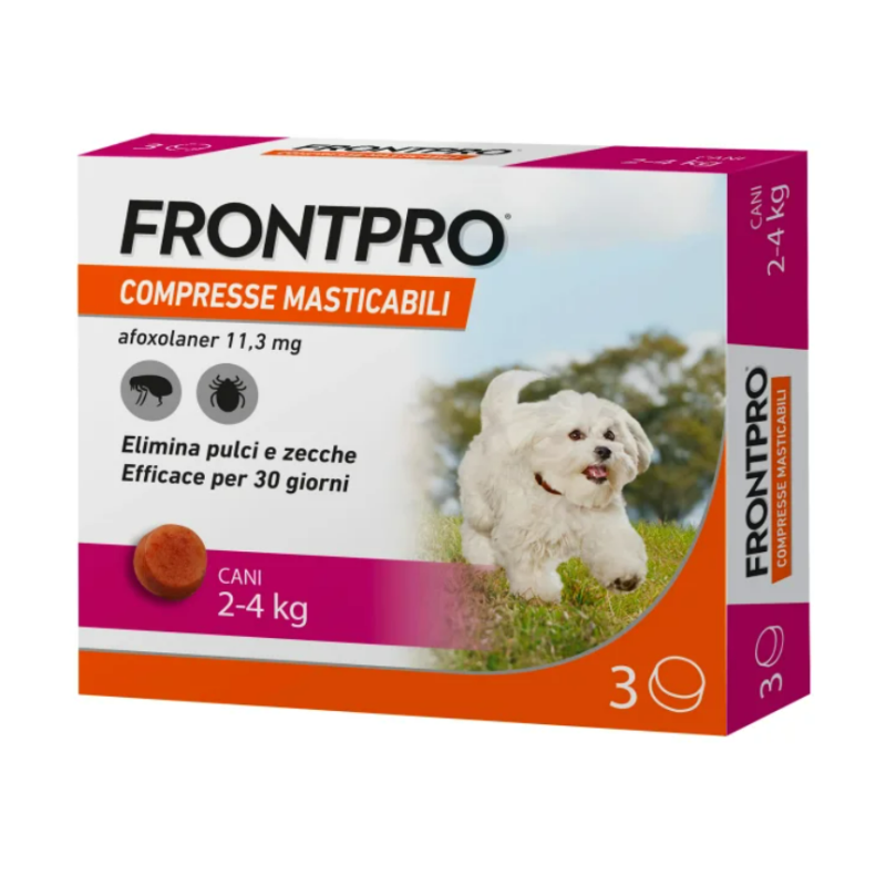 FRONTPRO 3 CHEWABLE TABLETS FOR DOGS 2-4KG (11.3MG) - 