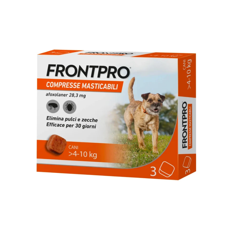 FRONTPRO 3 COMPRESSE MASTICABILI PER CANI 4-10KG (28,3MG) - 