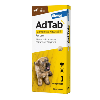 AdTab Hunde 1,3-2,5 kg 3 Tabletten (56 mg) - 