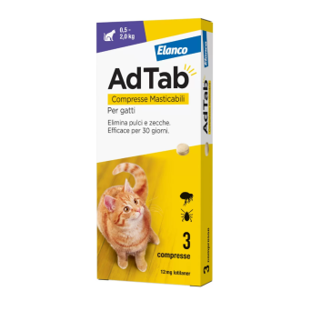 AdTab Cats 0.5-2 Kg 3 Tablets (12 Mg) - 