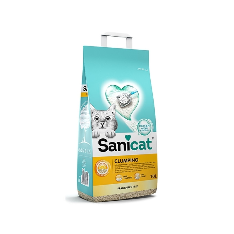 Sanicat - Clumping Unscented Clumping Litter Without Fragrance 10 LT - 