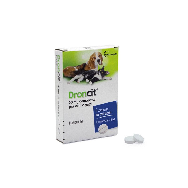 Bayer Animal Health - Droncit 6 Cpr 50 Mg Dogs And Cats - 