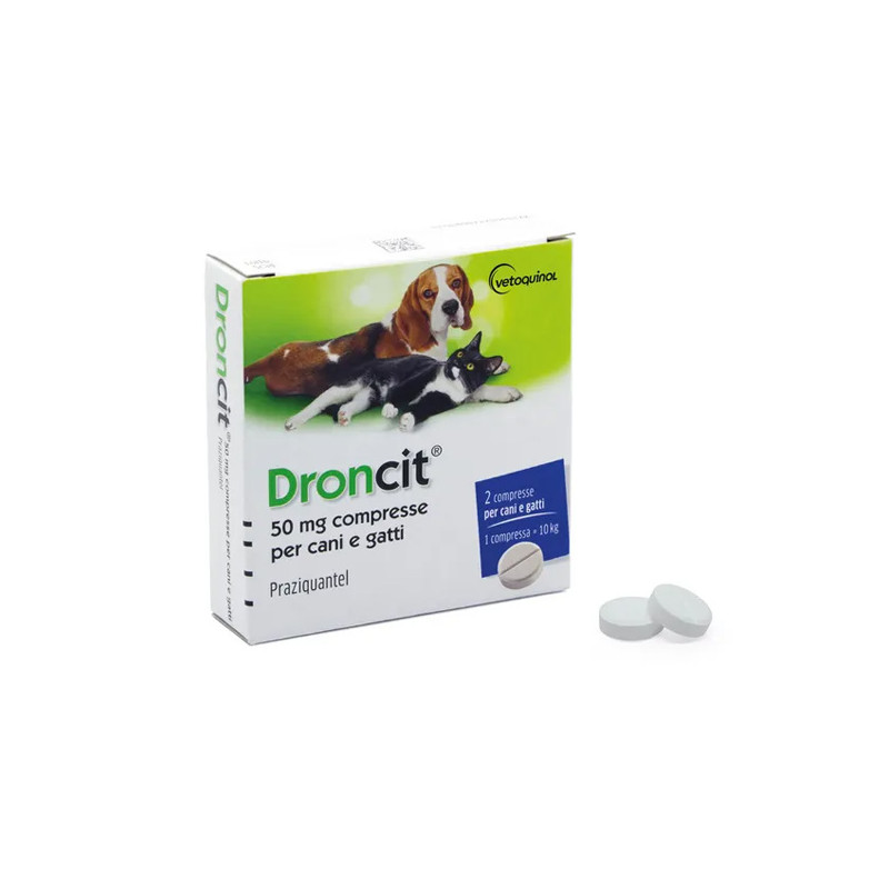 Bayer Animal Health - Droncit 2 Cpr 50 Mg Cani E Gatti - 