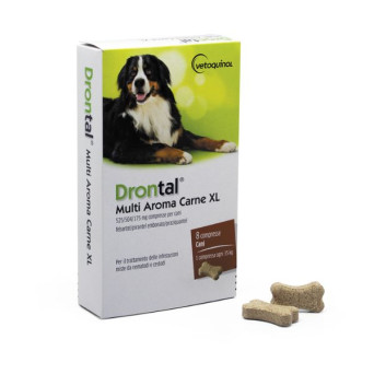 Vetoquinol - Drontal Multi Aroma Meat | Dogs XL 8cpr - 