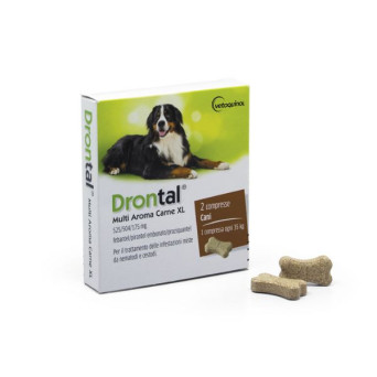 Vetoquinol - Drontal Multi Aroma Carne | Cani XL 2cpr - 