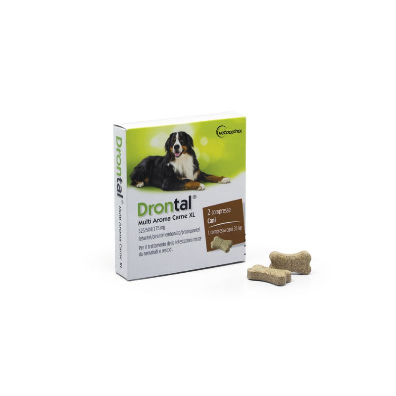 Vetoquinol - Drontal Multi Aroma Carne | Cani XL 2cpr - 