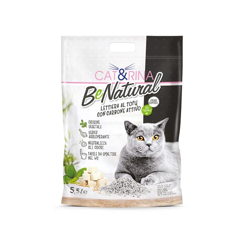 Record - Lettiera Ecologica Cat & Rina BeNatural al Tofu con Carbone Attivo 5,50LT - 