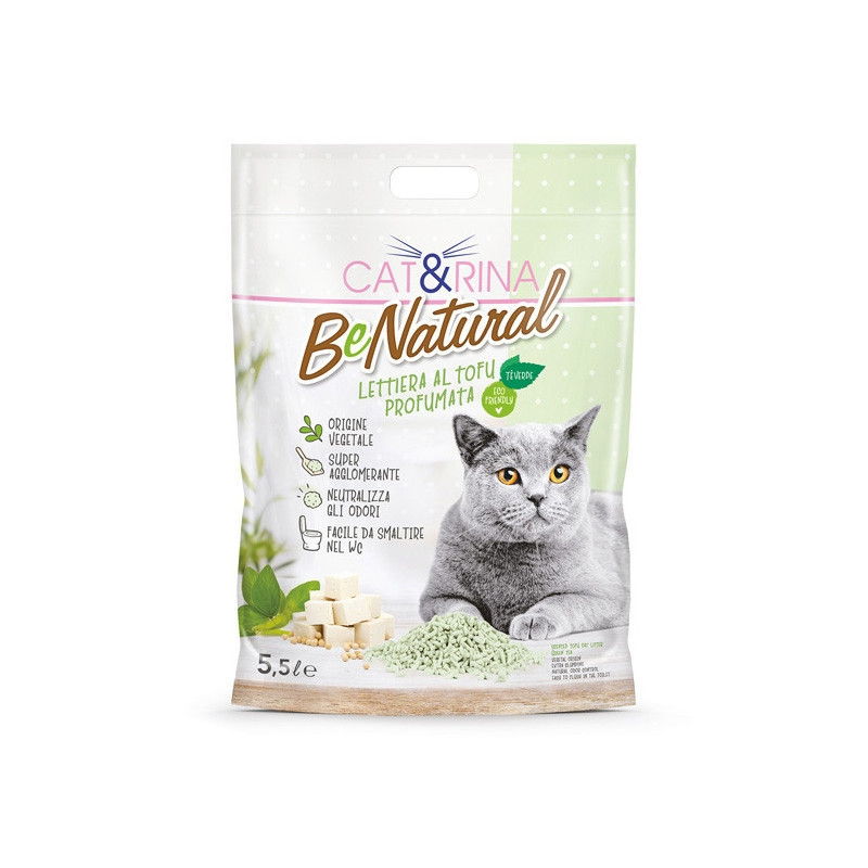 Record - Cat & Rina BeNatural Ecological Litter with Tofu Green Tea Scent 5.50LT - 